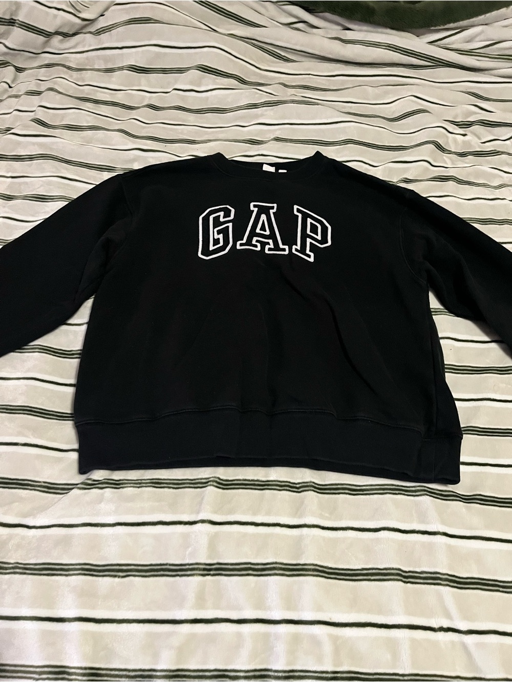 GAP Black Crewneck Sweatshirt with White Logo